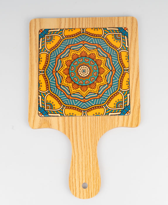 WOOD AND PRINT HAND PLATTERS